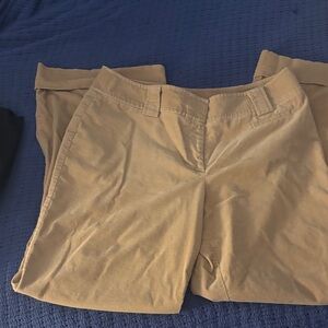 LOFT Camel Corduroy Flare Pants